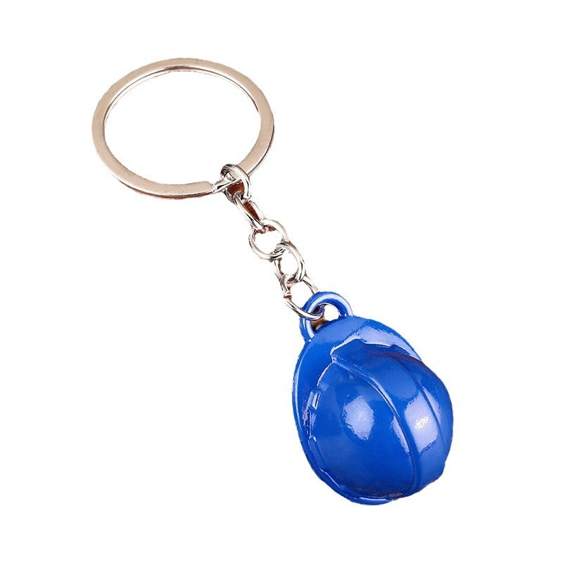 Mini Helmet Zinc Alloy Keychain Safety Helmet Bag Charm