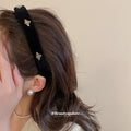 Velvet Fabric Bee Rhinestone Headband Red Black 2 Colors view 4