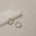 Silver Tone Twisted Fine Round Huggie Hoop Earrings For Women view 4