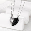 Two Piece Forever Split Heart Pendant Necklace Sets in Seven Colors view 8
