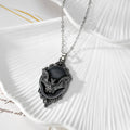 Gothic Bat Portrait Medallion Pendant Necklaces in Six Finishes view 8