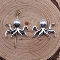 Antique Silver Dimensional Octopus Small Hole Metal Bead view 2
