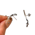 Crystal Arc Starburst Drop Earrings In Two Metal Tones view 5