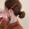 Red Velvet Horse Gold Charm BB Hair Clip Single Piece view 4
