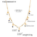 Gold Bird Charm Necklace Stones Or Pearls And Pearl Hoops view 6