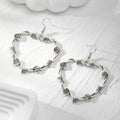 Barbed Wire Rose Heart Earrings and Clip Keychains in Three Finishes view 2