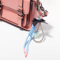Blue Paracord Bunny Bead Bag Charm Heart Clasp Ring view 3