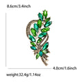 Crystal Leaf Wheat Ear Brooch Pin Gold Tone 4 Colors view 8