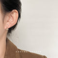 Mini Gold Zircon Leaf and Fishtail Stud Earrings Set Styles view 2