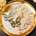 Large Openwork Butterfly Keychains with Fortune Loops and Loop Only Options view 4