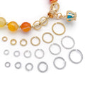 Textured Metal Open Jump Rings in Six Sizes and Three Finishes view 3