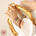 Gold Oval Zircon Tennis Bracelet and Choker Necklace Styles view 3