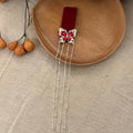 Red Velvet Butterfly Crystal Tassel Hair Clip BB Barrette view 2
