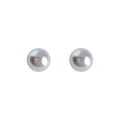 Pale Purple Round Pearl Stud Earrings In Two Graduated Sizes view 5