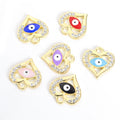 Enamel Evil Eye Heart Jewelry Components For DIY Earrings And Bracelets Charms view 2