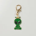 Gold Tone Green Alien and Alien Cat Lobster-Clasp Charms in Ten Designs view 7