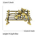 Two Cats on Park Bench Brooch in Antique Gold or Silver view 5