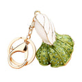 Jeweled Bok Choy Keychains in Pink and Green Enamel view 5