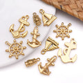 Gold-Tone Nautical Theme Metal Charms with 5 Listed Options view 3