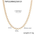 Heart Zircon Tennis Necklace Bracelet Gold Steel Multicolor view 6