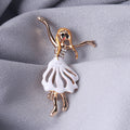 Ballerina Brooch In 2 Styles With Polished Metal And Decorative Details view 2
