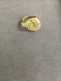 Twisted Pavé Crystal Open Bangle And Matching Knot Rings view 8