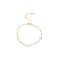 Gold Multicolor Zircon Flower Station Tennis Bracelet view 5
