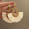 Tan Fringe Teardrop