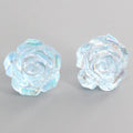 Clear Resin Rose Flower Stud Earrings in Four Colors view 9