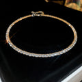 Silver Rhinestone Tennis Choker Single Double Triple Layer view 6