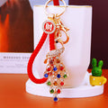 Jeweled Peacock Keychains in Six Colors with Six Matching Fortune Loops view 8