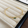 Pearl Green Stone Zircon Open Cuff Bracelets 4 Styles view 7