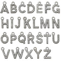 Metallic Alphabet Letter Metal Charms with 54 Listed Options view 5