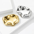 Organic Ripple Brooch in Polished Metal for Jackets and Scarves view 2