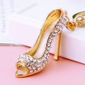 Jeweled Peep Toe High Heel Keychains in Five Colors with Braided Loop Options view 10