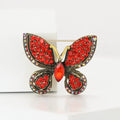 Full Crystal Butterfly Brooch in Five Jewel Tone Colors view 2