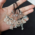 Clear Resin Alien Phone Strap Charms 8 Poses Plus Set view 2