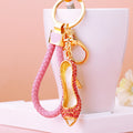 Jeweled Peep Toe High Heel Keychains in Five Colors with Braided Loop Options view 2