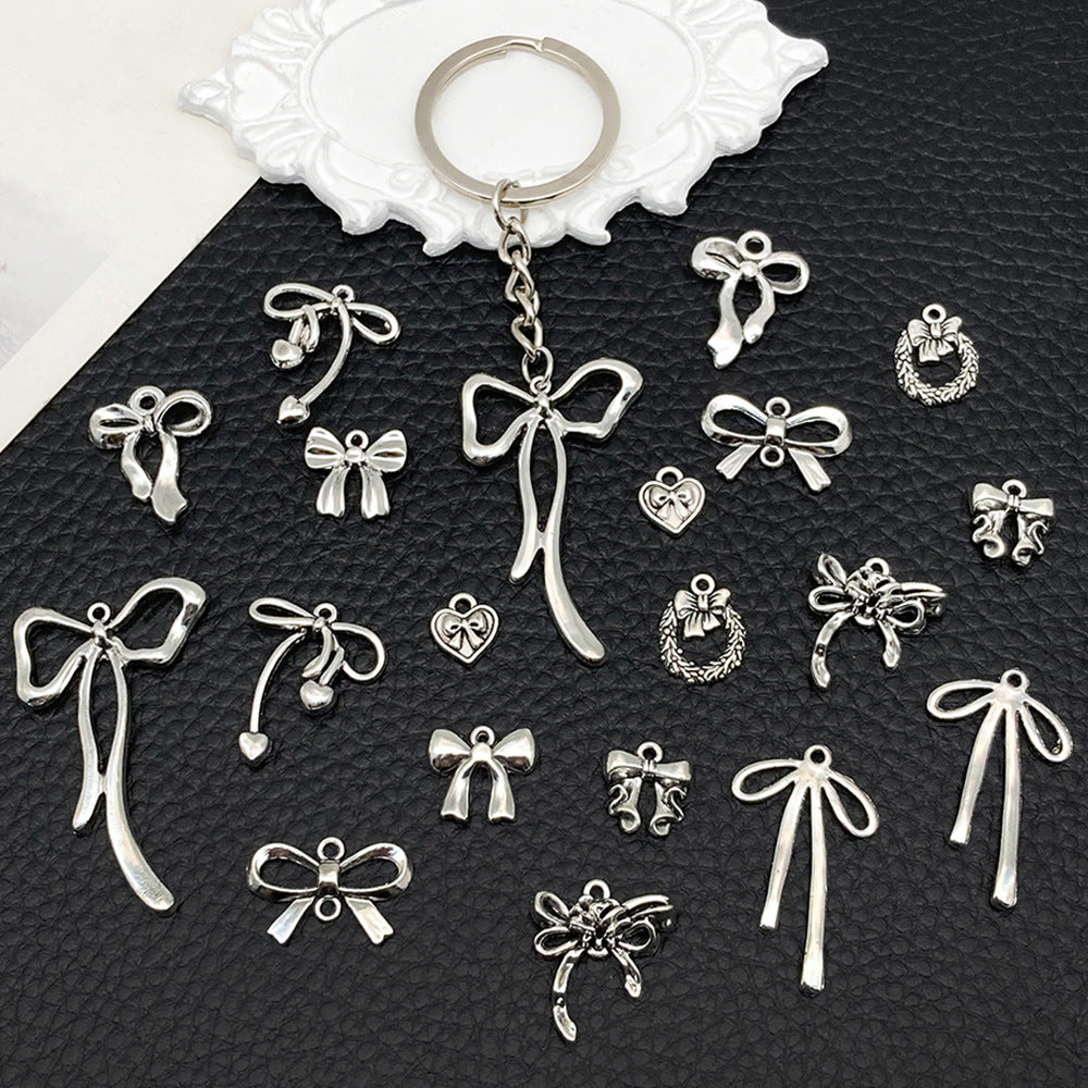 Hollow Zinc Alloy Bowknot Butterfly Charm Pendant for DIY Necklace Bracelet Earrings Making