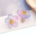 Ten-Color Translucent Five-Petal Glass Flower Charm Collection view 7