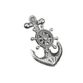 Anchor Ship Wheel Charm Pendant Antique Bronze Silver Tone Alloy view 5
