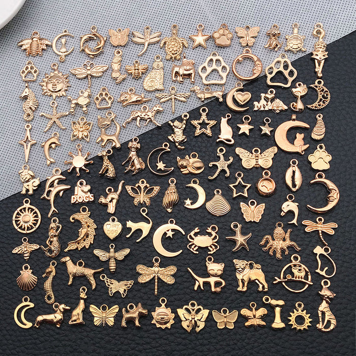 Gold-Tone Seashell Metal Charms with 15 Listed Options