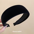 Wide Padded Velvet Headbands Yellow Coffee Blue 3 Colors view 4
