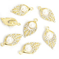 Pearl Crystal Teardrop Jewelry Components For DIY Earrings And Bracelets Charms view 6