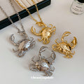 Hammered Metal Crab Brooches And Pendant Necklaces view 2