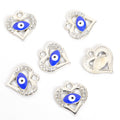 Enamel Evil Eye Heart Jewelry Components For DIY Earrings And Bracelets Charms view 7