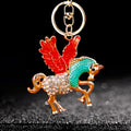 Crystal Winged Dragon Horse Keychains in Three Colors plus Assorted view 1