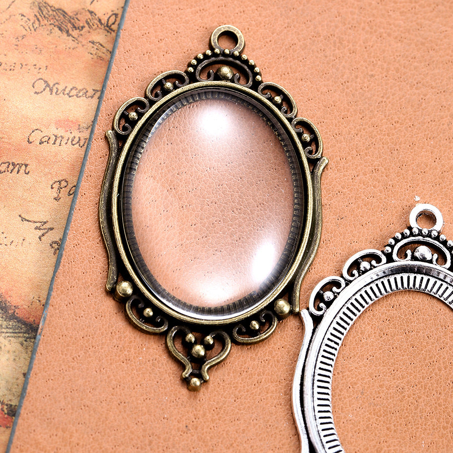 30x40mm Vintage Cabochon Tray Pendant Bezel Setting