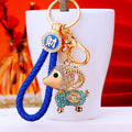 Jeweled Sheep Keychains in Five Colors With Braided Wrist Straps view 4