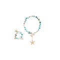 Blue Shell Chip Necklace Bracelet And Separate Multicolor Charm Necklace view 5
